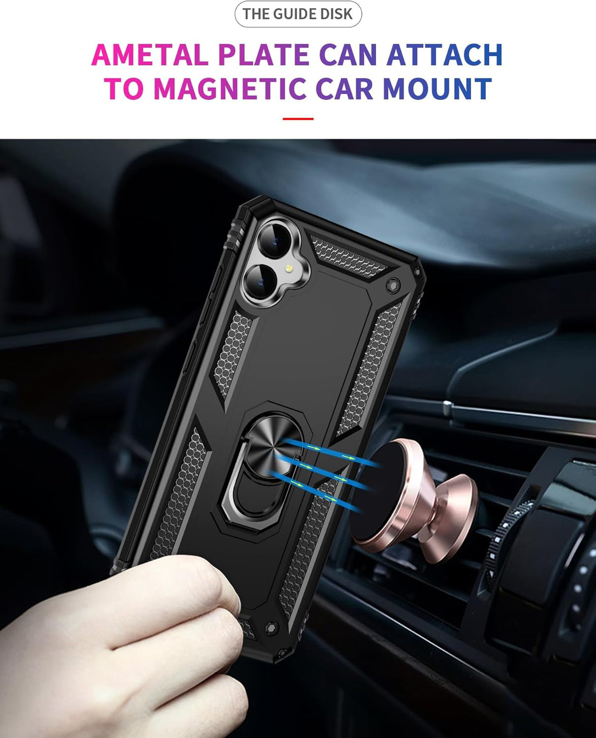 Samsung Galaxy A06 Hoesje - Zwart - Armor Kickstand Back Cover