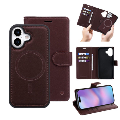 Apple iPhone 17 Hülle - Mauve Taupe - 2-in-1-Velvet-Klapphülle mit Kartenfach
