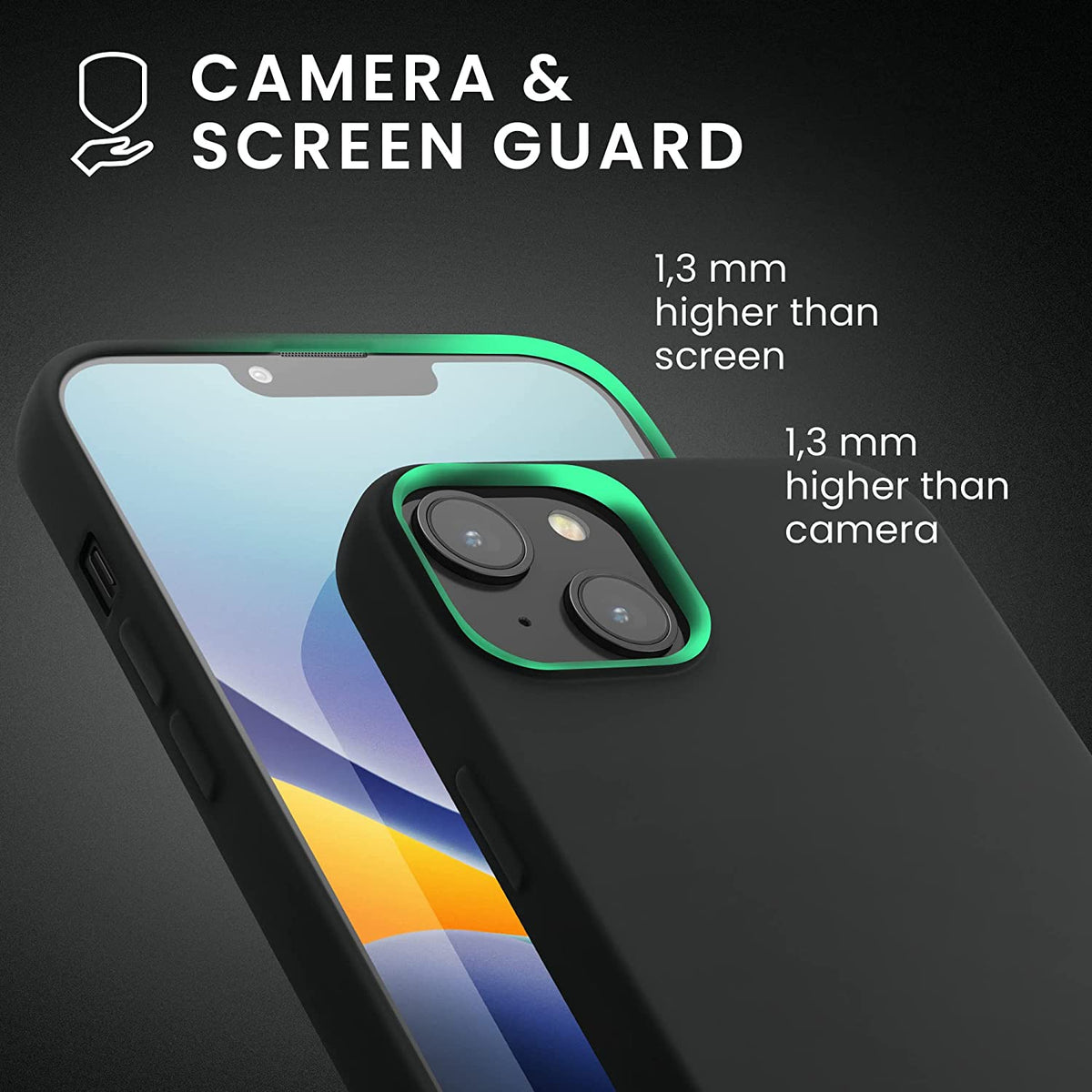iPhone 14 Hoesje - Zwart - Liquid Siliconen Back Cover
