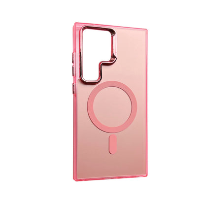 Samsung Galaxy S24 Ultra Hoesje - Roze - Fusion Armor MagSafe Back Cover