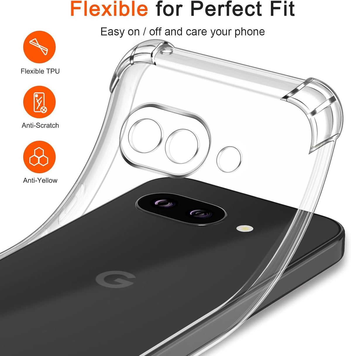 Google Pixel 9a Hülle - Transparent - Stoßfestes Backcover