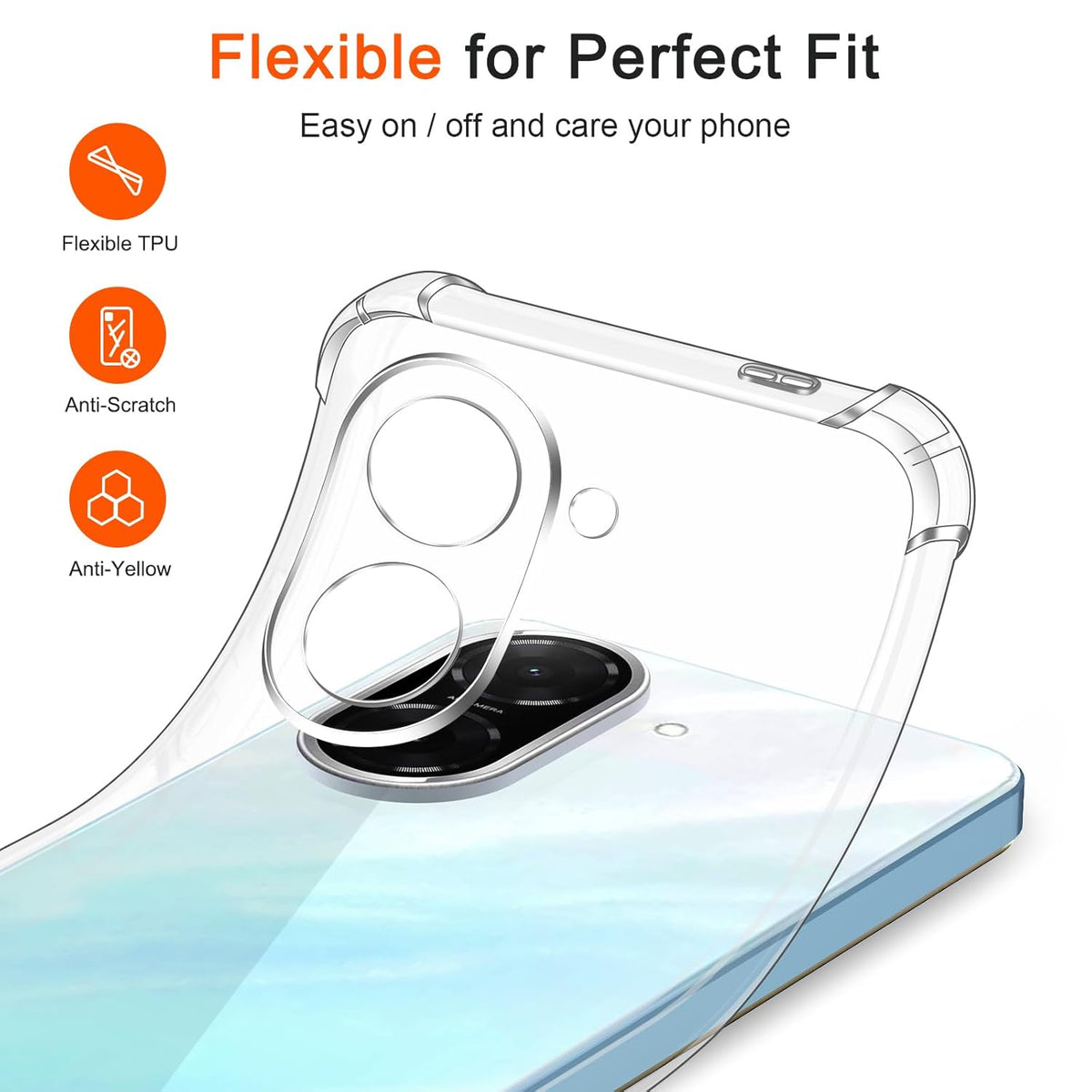 Xiaomi Poco C71 Hoesje - Transparant - Anti-Shock Hybrid Back Cover