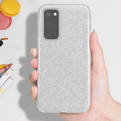 Samsung Galaxy A32 4G Hoesje - Zilver - Glitter Back Cover