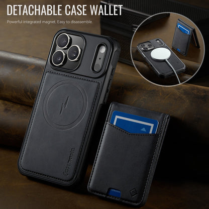 Apple iPhone 18 Pro Max Hoesje - Charcoal Gray - Luxe Kunstleren MagSafe Back Cover met Pasjeshouder