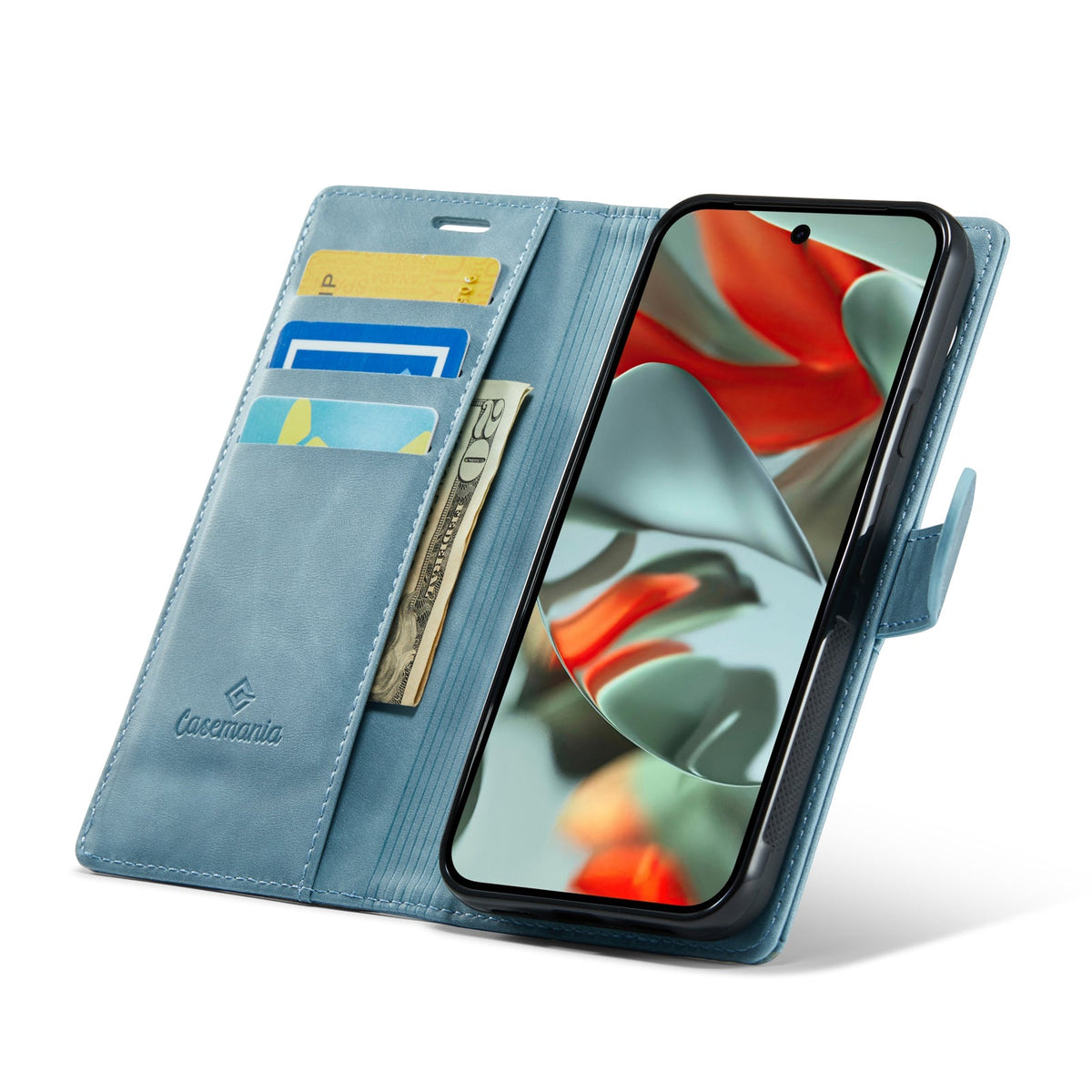 Google Pixel 10 Pro XL Hoesje - Aqua Blue - Luxe 2 in 1 MagSafe Bookcase