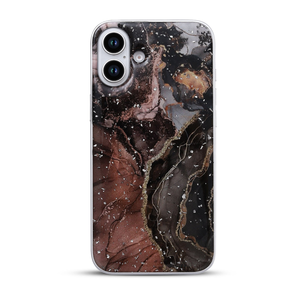 Apple iPhone 16 Hoesje - Zwart - Marmer MagSafe Back Cover