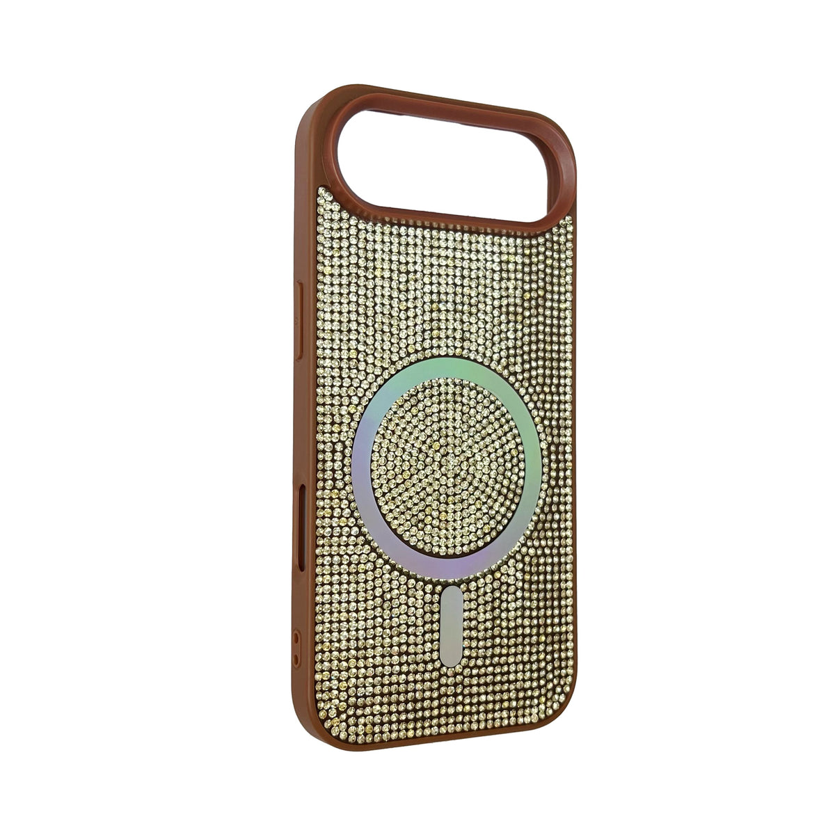 Apple iPhone Air Hoesje - Bruin - Diamant Glitter MagSafe Back Cover