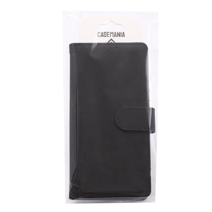 Apple iPhone 17e Case - Black - Faux Leather Flip Case