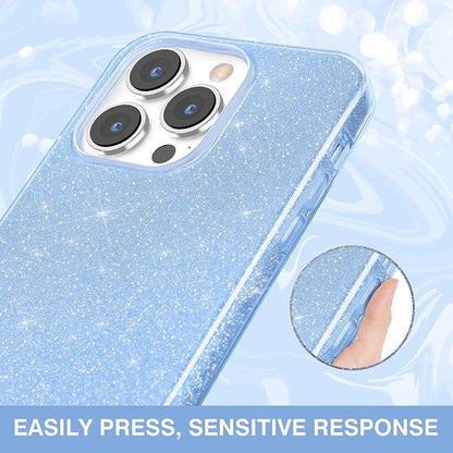 Apple iPhone 13 Pro Max Case - Blue - Glitter MagSafe Back Cover