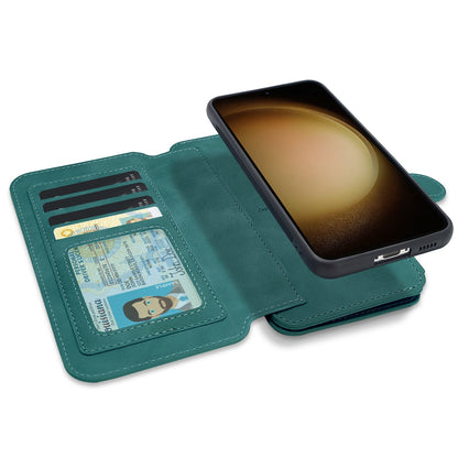 Samsung Galaxy S25 Plus Hoesje - Emerald Green - 2 in 1 Bookcase met Rits
