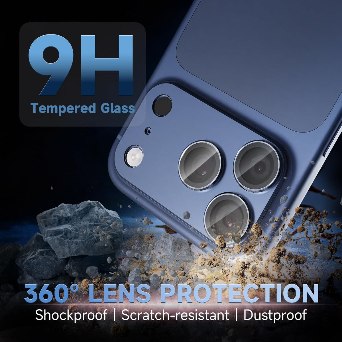 Apple iPhone 17 Pro Camera Shield - Donker Blauw - 1 Stuk