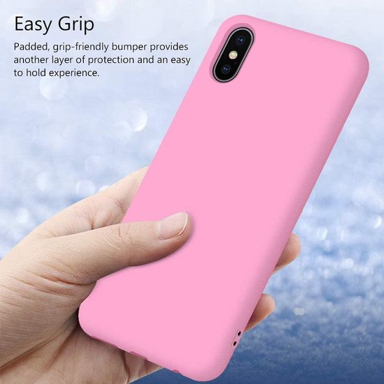 Apple iPhone Xs Max Case - Pink - Silicone Back Cover