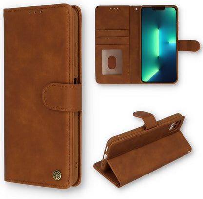 Apple iPhone SE (2022) Hoesje - Sienna Bruin - Luxe Portemonnee Bookcase