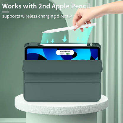 iPad Air 10.9 inch Tablethoes - Groen - Smart Cover met Pennenhouder