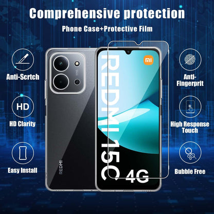 Xiaomi Redmi 15C Hoesje - Transparant - Anti-Shock Back Cover