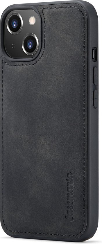 Apple iPhone 13 Mini Hoesje - Charcoal Gray - Luxe 2 in 1 Bookcase met 10 Kaart Vakken en Polskoord