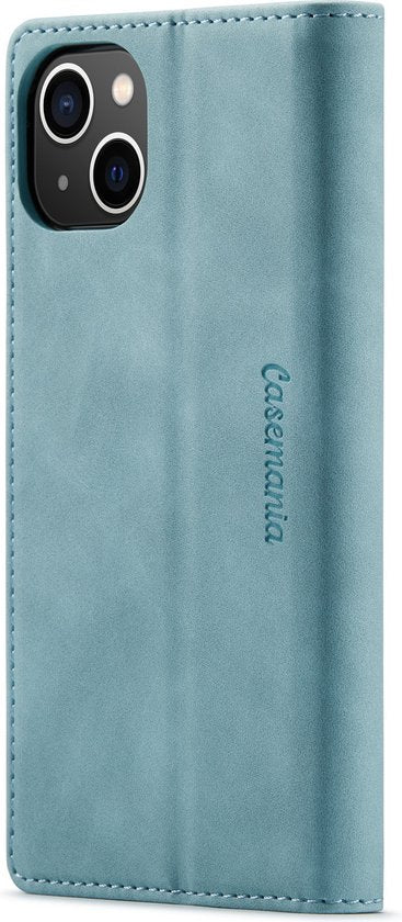 Apple iPhone 12 Mini Hülle - Aqua Blue - Schlanke Klapphülle mit Kartenfach