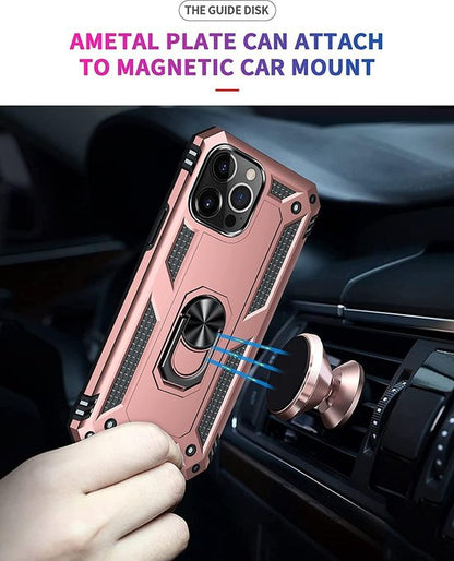 Apple iPhone 13 Pro Max Hoesje - Roségoud - Armor Kickstand Back Cover