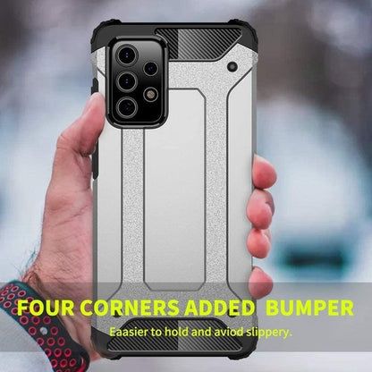 Samsung Galaxy A72 Hoesje - Zwart - Armor Kickstand Back Cover