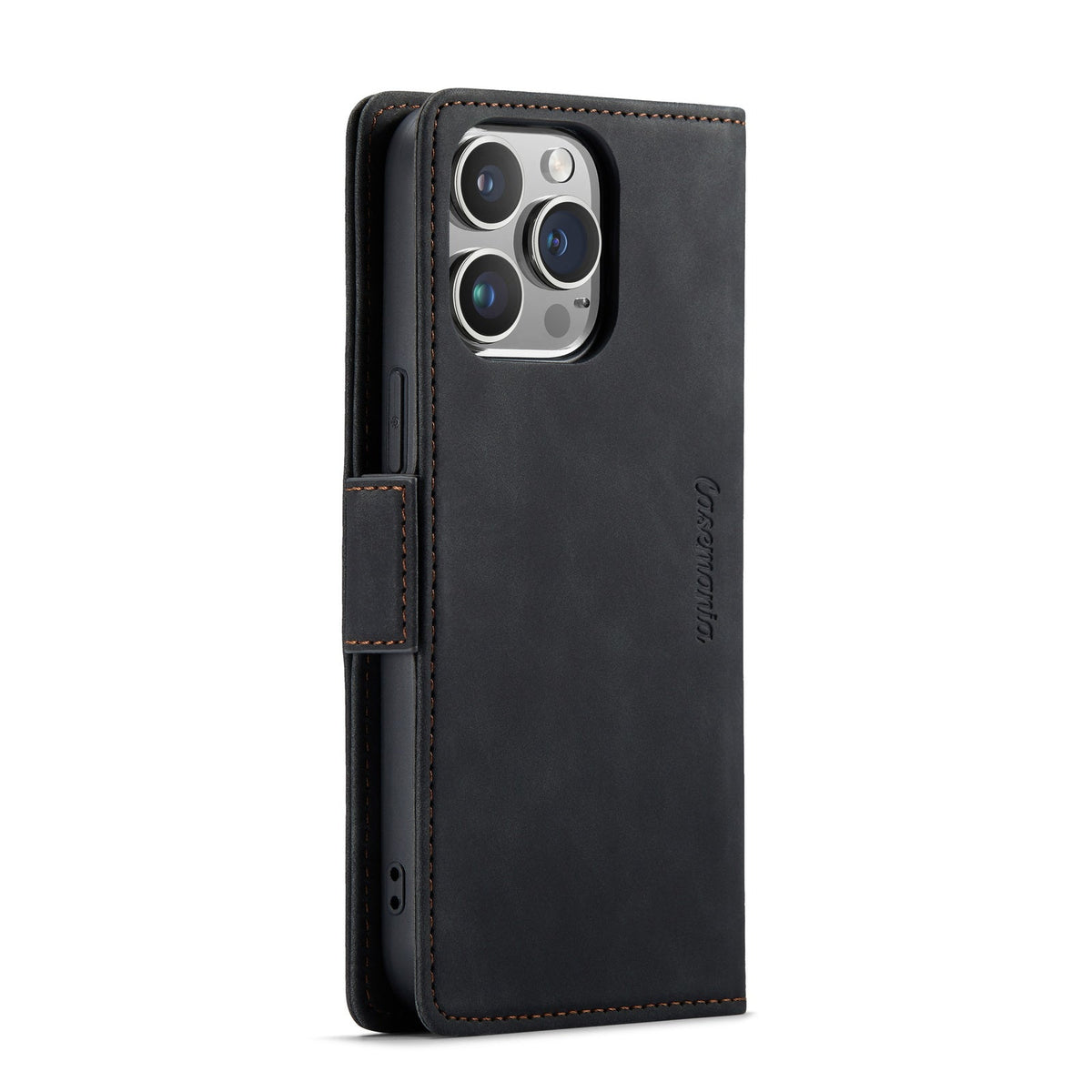 Apple iPhone 15 Pro Max Hoesje - Charcoal Gray - Portemonnee MagSafe Bookcase