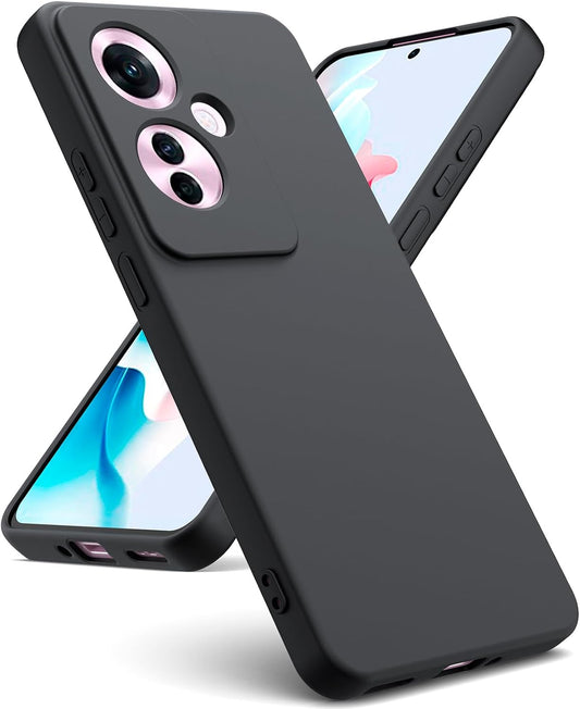 Oppo Reno 11F Hoesje - Zwart - Liquid Siliconen Back Cover