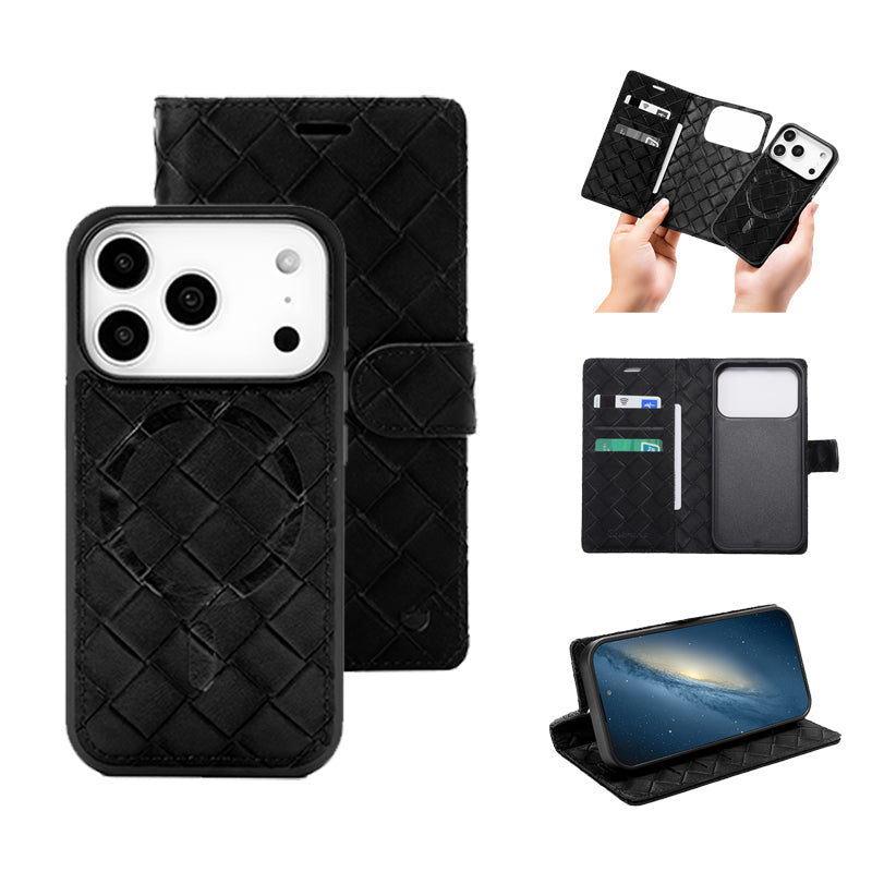 Apple iPhone 18 Pro Hoesje - Onyx Black - 2 in 1 MagSafe Bookcase