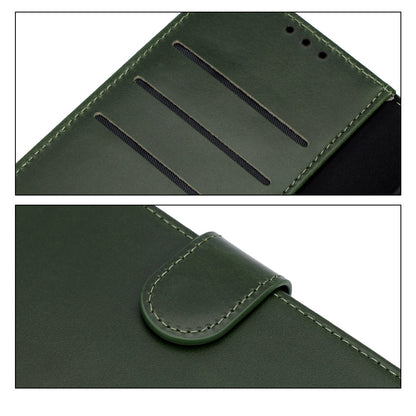 Samsung Galaxy S26 Hoesje - Forest Green - Echt Leren Bookcase
