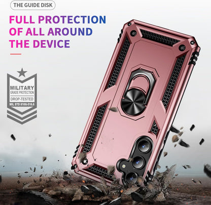 Samsung Galaxy A55 Hülle - Roségold - Armor-Ständer-Backcover