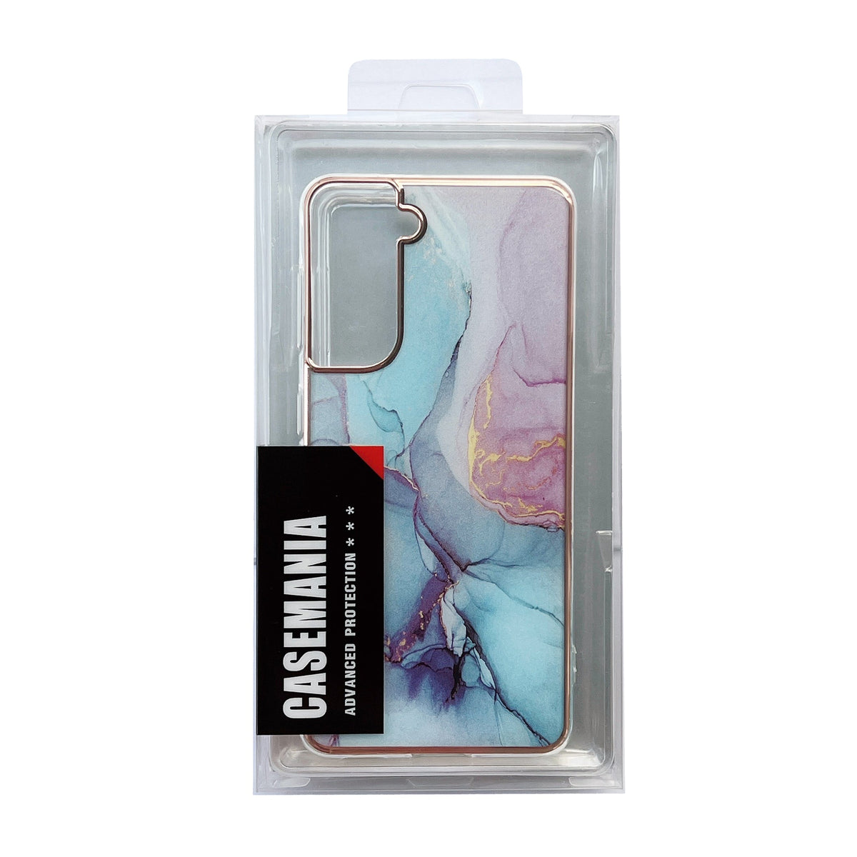 Samsung Galaxy A54 Hoesje - Blauw - Siliconen Marmer Back Cover