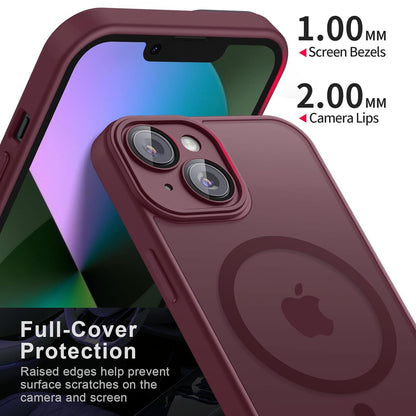 Coque Apple iPhone 13 - Rouge Bordeaux - Matte Armor MagSafe Back Cover