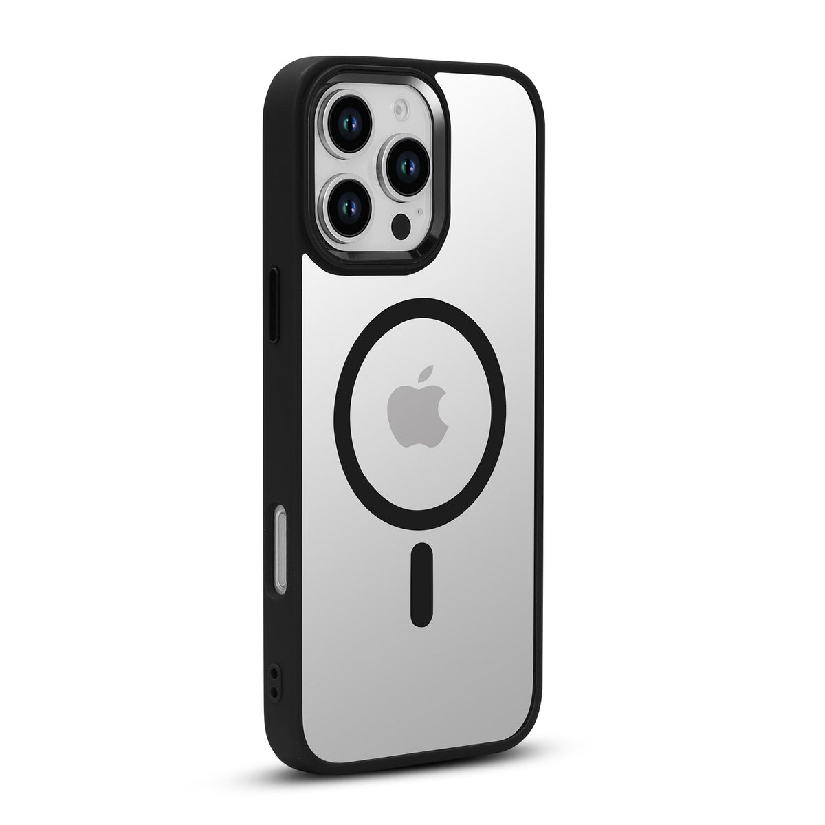 Apple iPhone 16 Pro Hoesje - Zwart - MagSafe Color Frame Back Cover met Camerabescherming