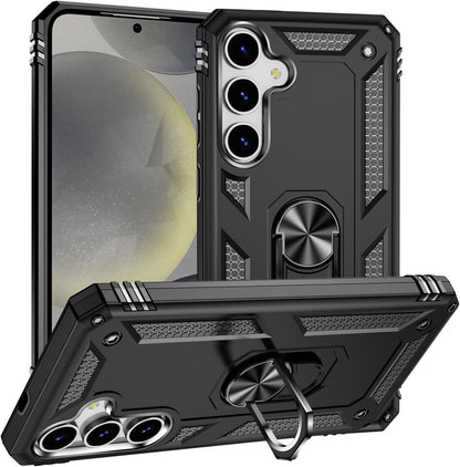 Samsung Galaxy A37 Hoesje - Zwart - Armor Kickstand Back Cover