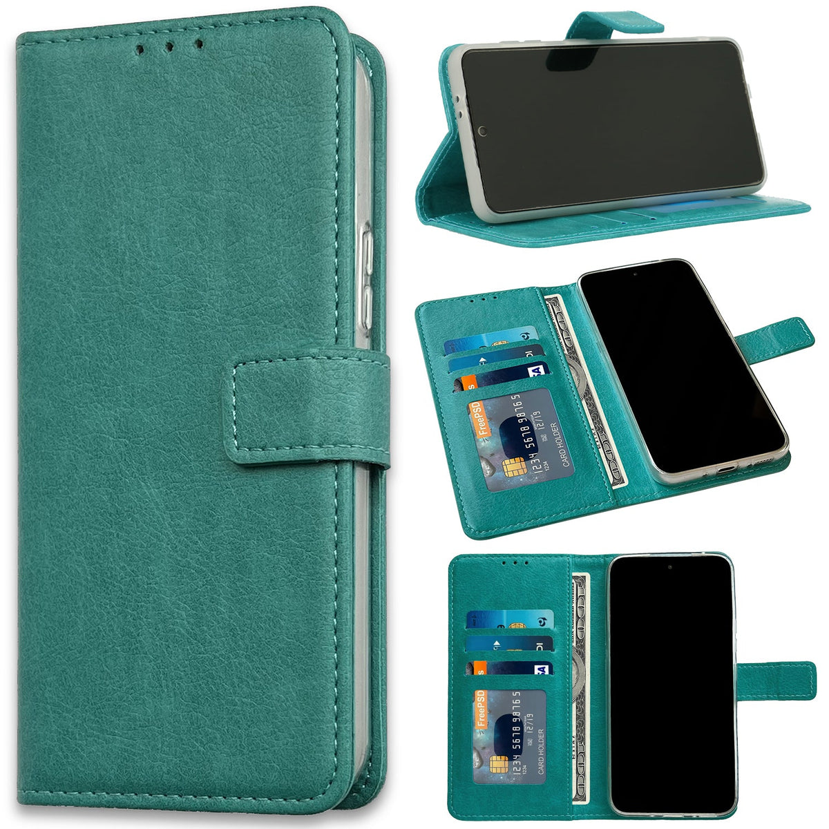 Apple iPhone 15 Pro Hoesje - Turkooise - Bookcase