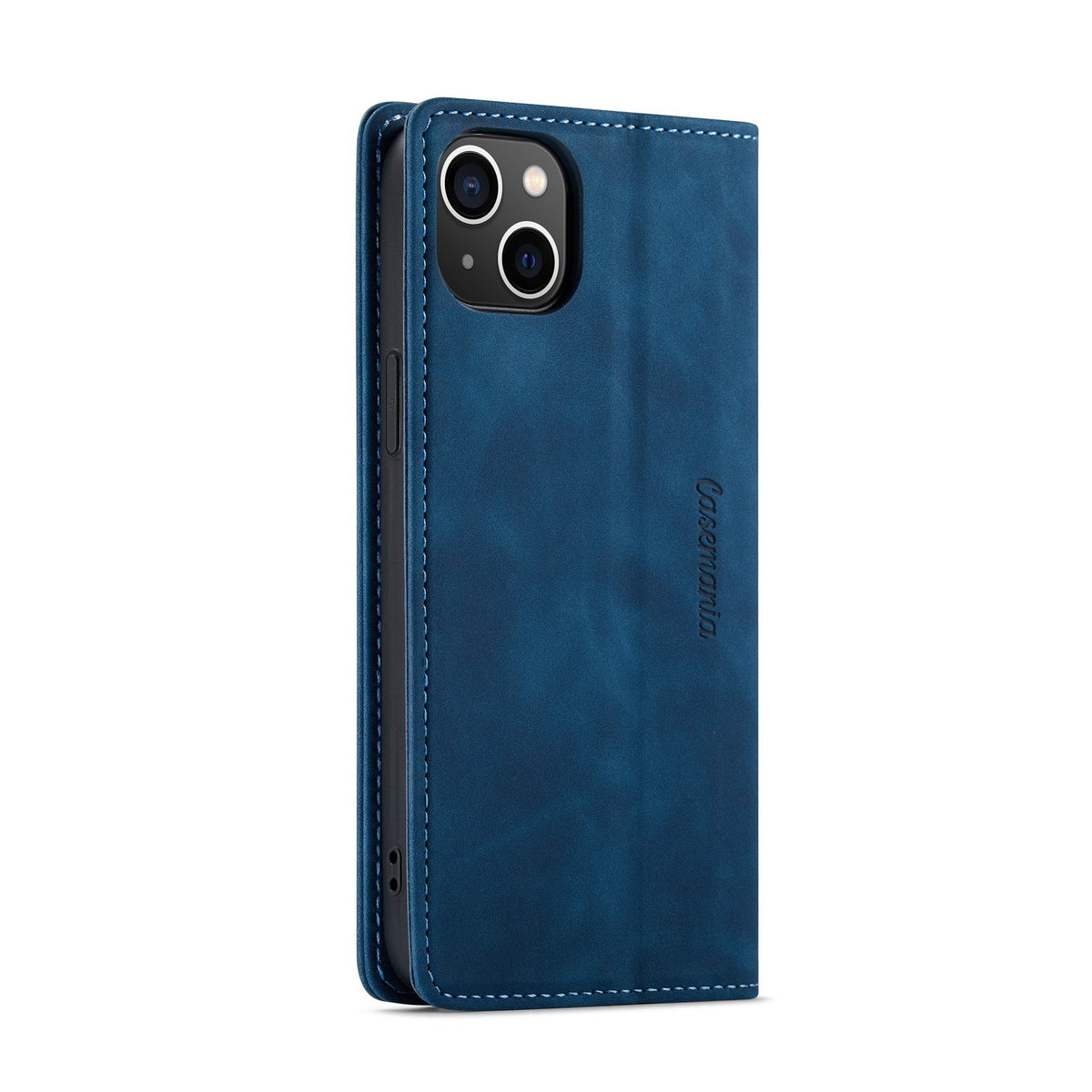 iPhone 15 Hoesje - Navy Blue - Dunne Bookcase