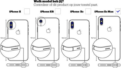 Apple iPhone Xs Max Hoesje - Blauw - Luxe Bookcase