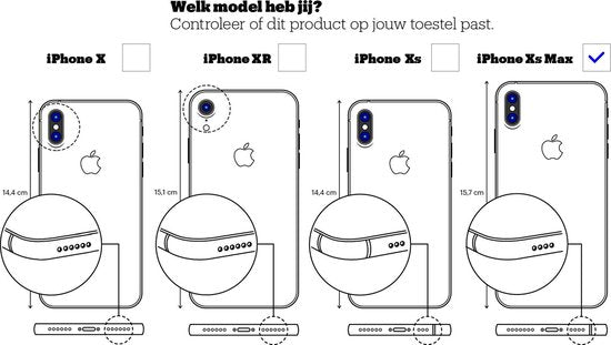 Apple iPhone Xs Max Hoesje - Zwart - Glitter Back Cover