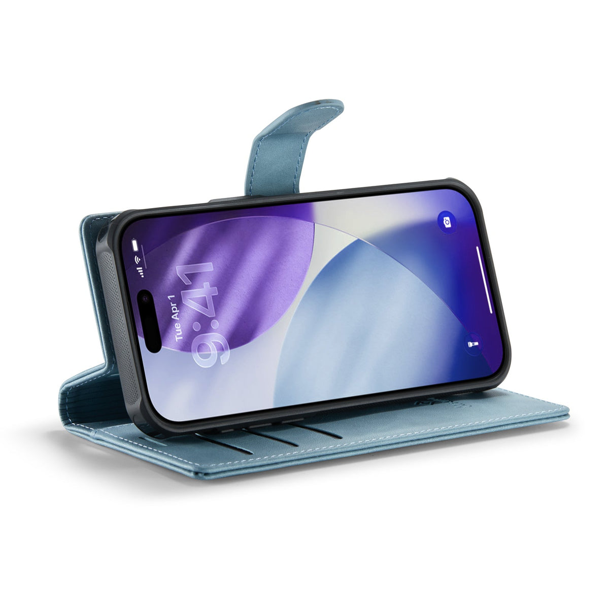 Apple iPhone 17 Pro Hoesje - Aqua Blue - Luxe 2 in 1 MagSafe Bookcase