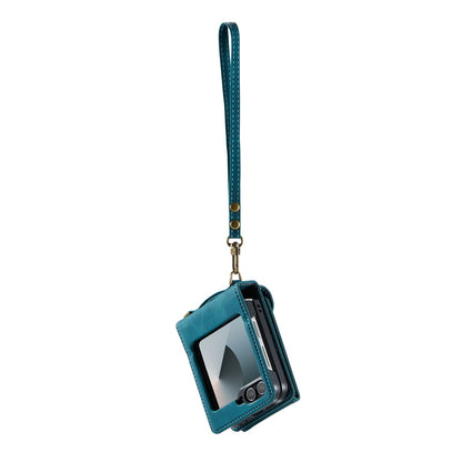 Samsung Galaxy Z Flip 7 FE Hoesje - Emerald Green - Bookcase met Telefoonkoord