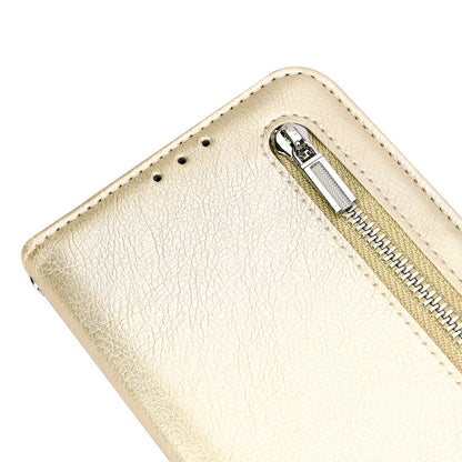 Apple iPhone 16 Pro Max Hoesje - Goud - Luxe Bookcase met Rits