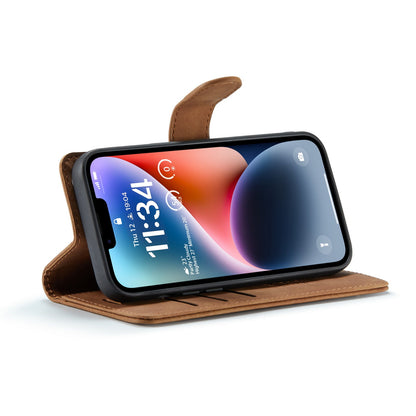 Apple iPhone 15 Hoesje - Sienna Brown - 2 in 1 Bookcase