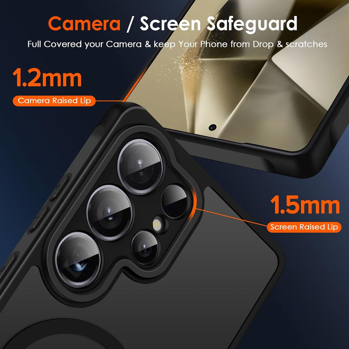 Samsung Galaxy S25 Ultra Hoesje - Zwart - Matte Armor MagSafe Back Cover