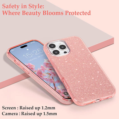 Apple iPhone 16 Pro Max Case - Pink - Glitter Back Cover