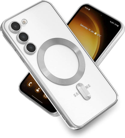 Samsung Galaxy S23 FE Hoesje - Zilver - Siliconen MagSafe Back Cover