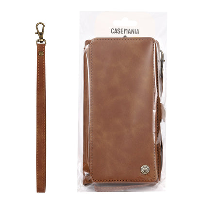 Apple iPhone 17 Hoesje - Sienna Brown - Luxe 2 in 1 Bookcase met 10 Kaart Vakken en Polskoord