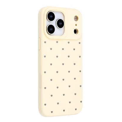 iPhone 17 Pro Max Hoesje - Geel - Hartjes Back Cover