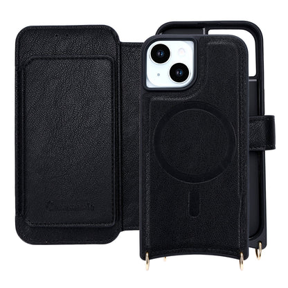 Apple iPhone 13 Case - Black - CM Amsterdam Back Cover with Phone Strap