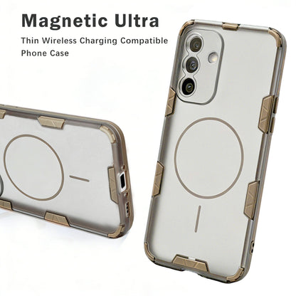 Samsung Galaxy A17 Hoesje - Transparant | Bruin - Frosted Matte Hardcase MagSafe Back Cover