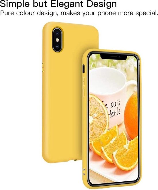Apple iPhone X/10 Hoesje - Geel - Siliconen Back Cover