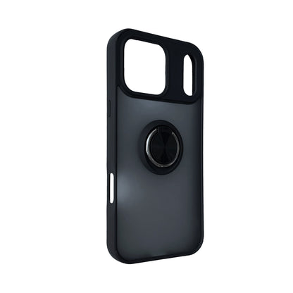 Apple iPhone 17 Pro Max Hoesje - Zwart - Ring Kickstand MagSafe Back Cover