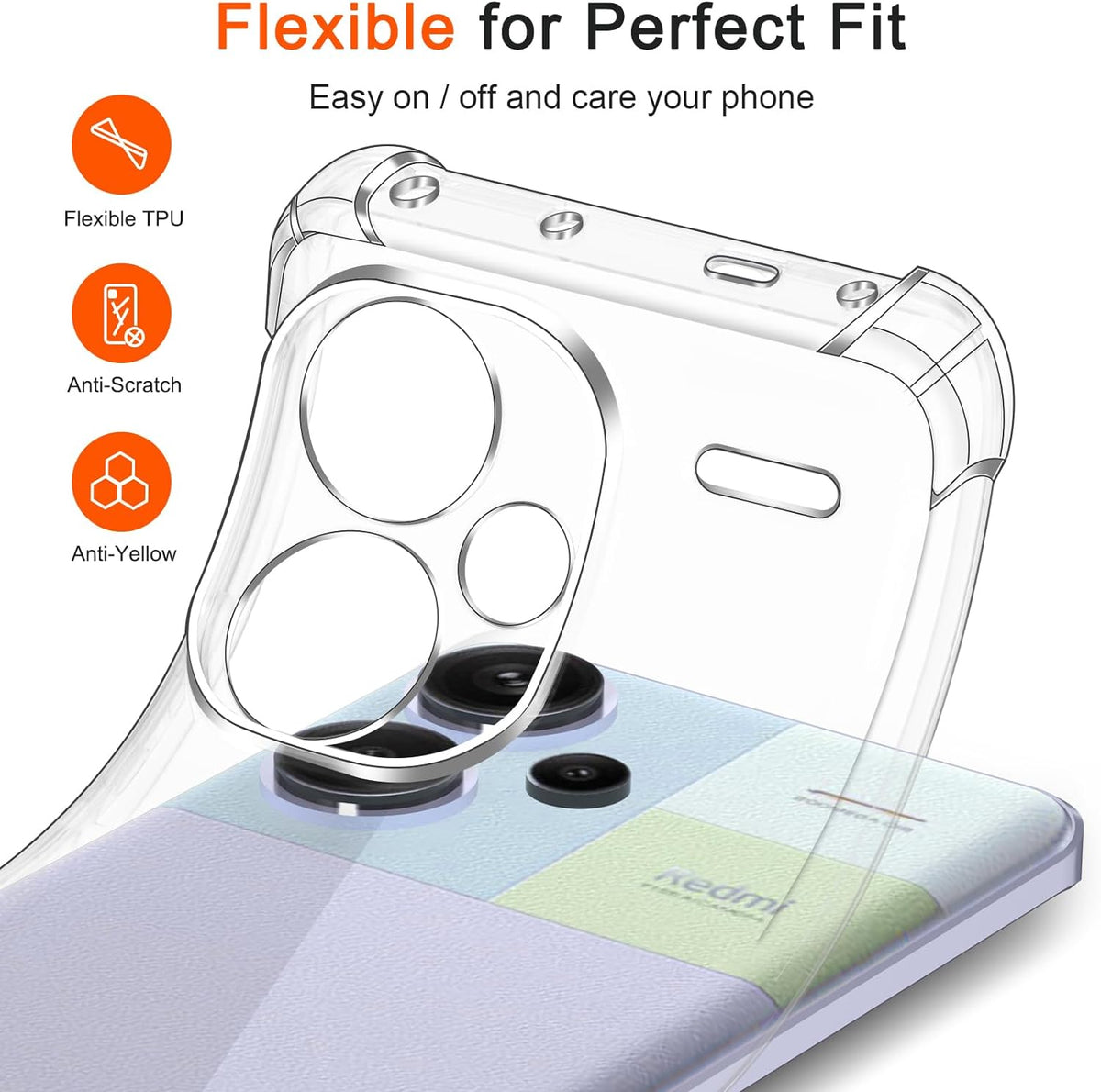 Note 13 Pro Plus Hoesje - Transparant - Anti-Shock Back Cover